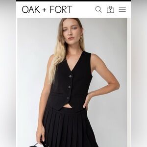 OAK + FORT Charcoal Sleeveless Vest